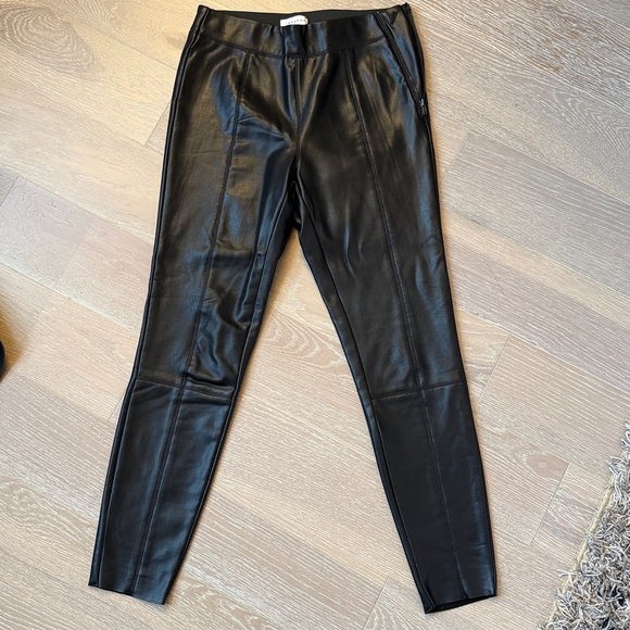 Topshop Faux Leather Skinny Pants (Petite) - Picture 3 of 8